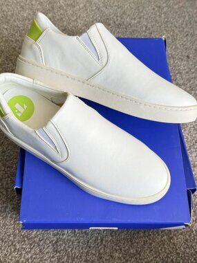Thousand Fell Women's Slip-On White Lime Sneakers Size 7.5 NIB